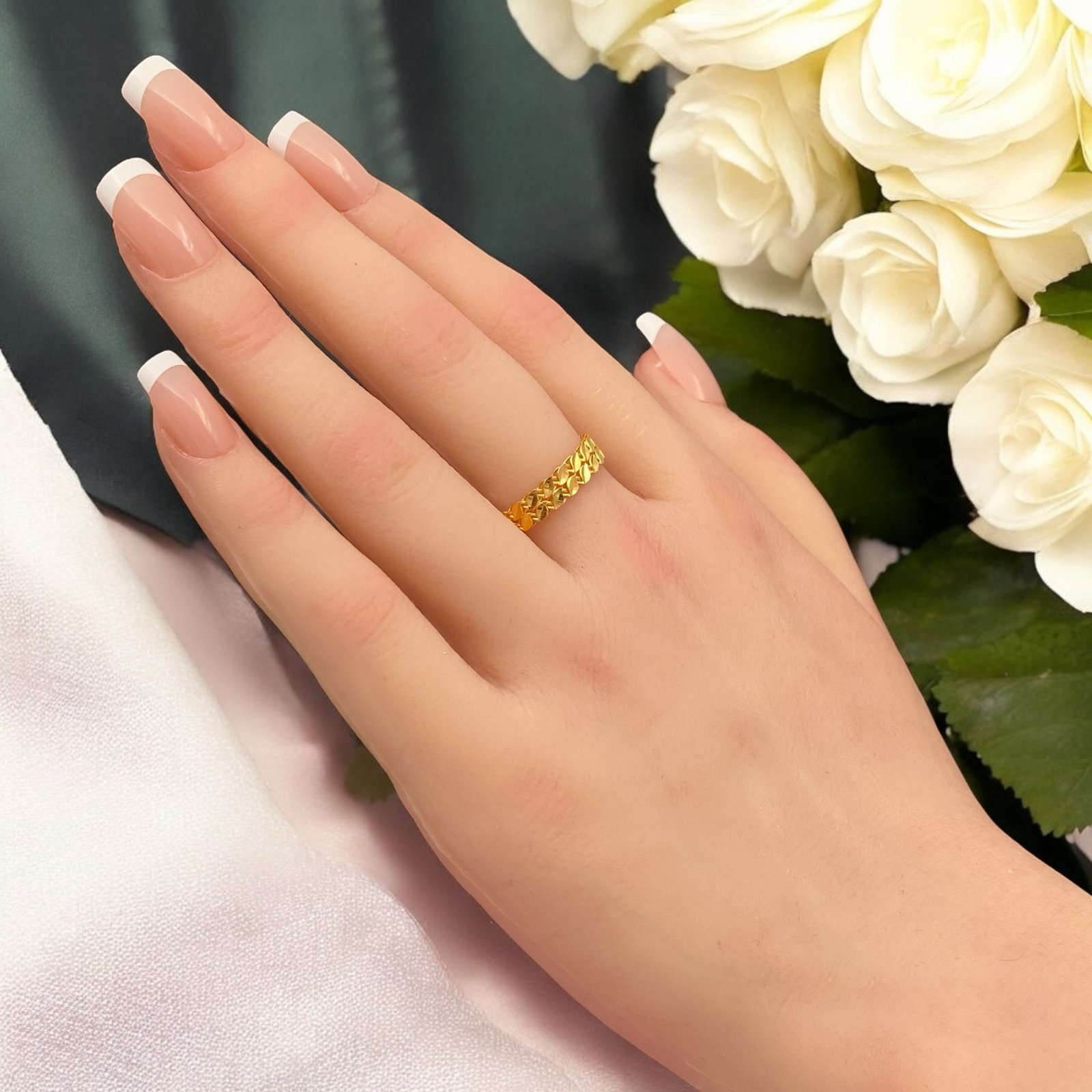 خاتم ذهب عيار 21 الوزن 1.65 جرام