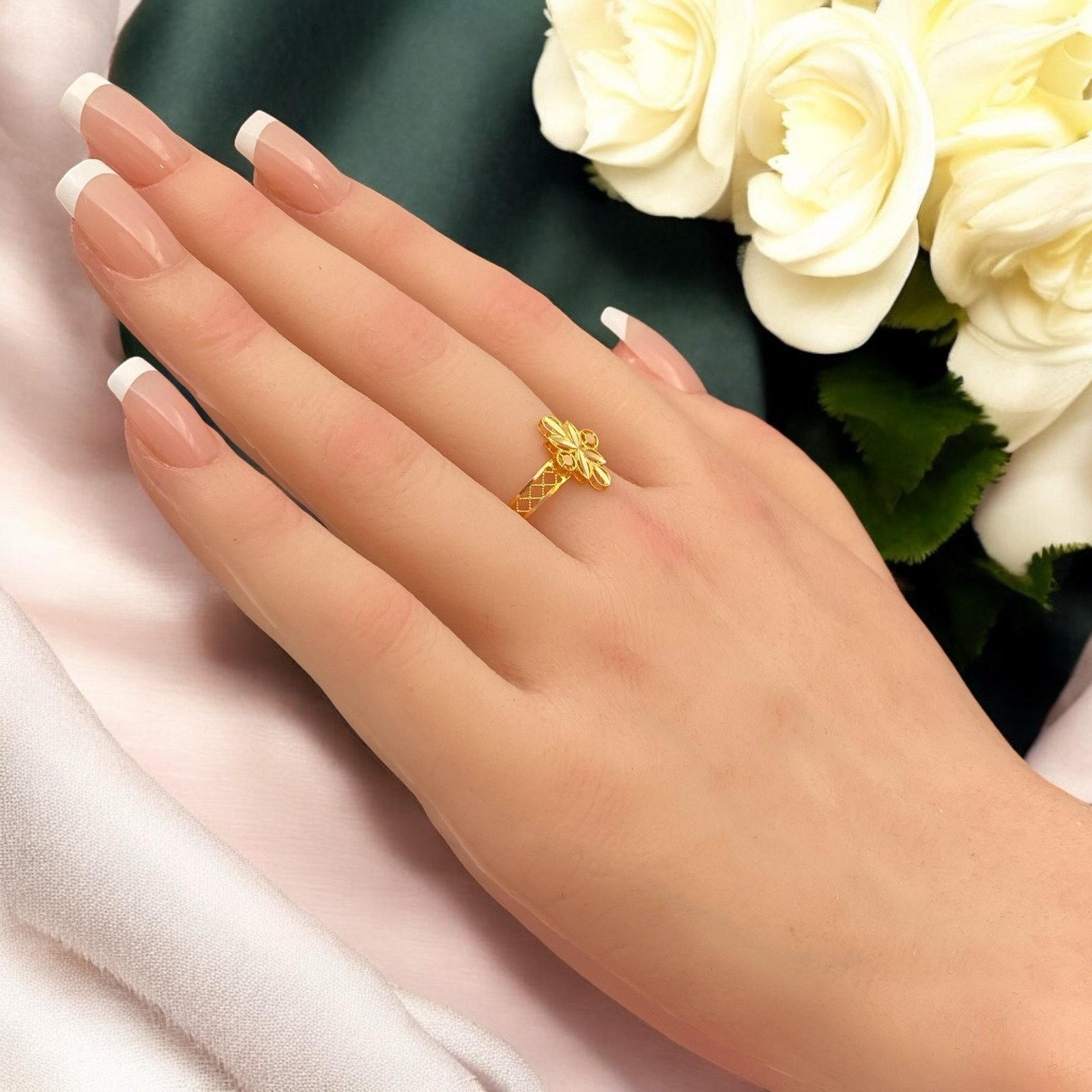 خاتم ذهب عيار 21 الوزن 1.51 جرام