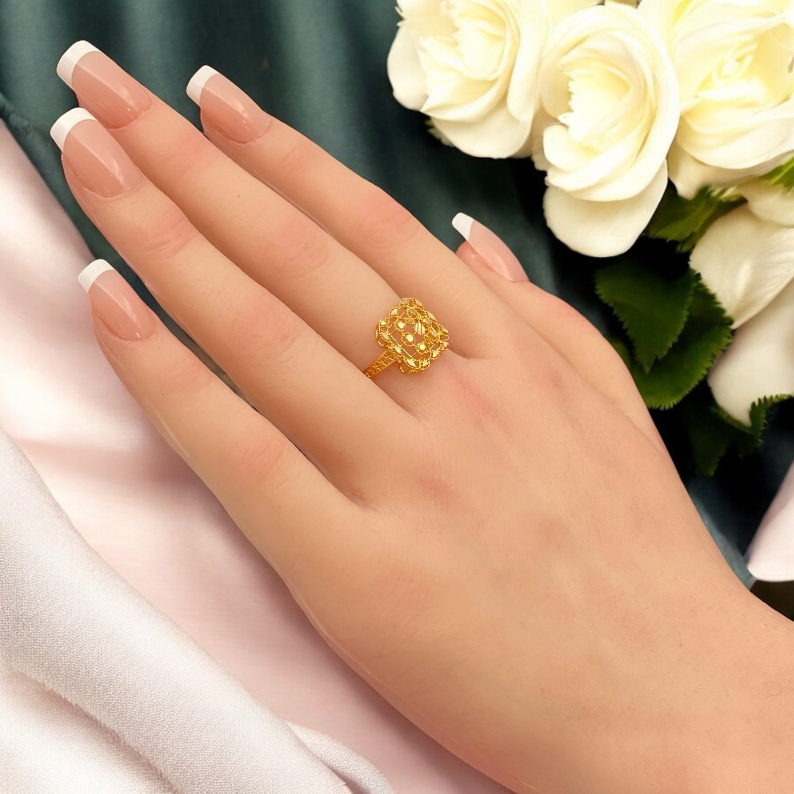 خاتم ذهب عيار 21 الوزن 1.62 جرام