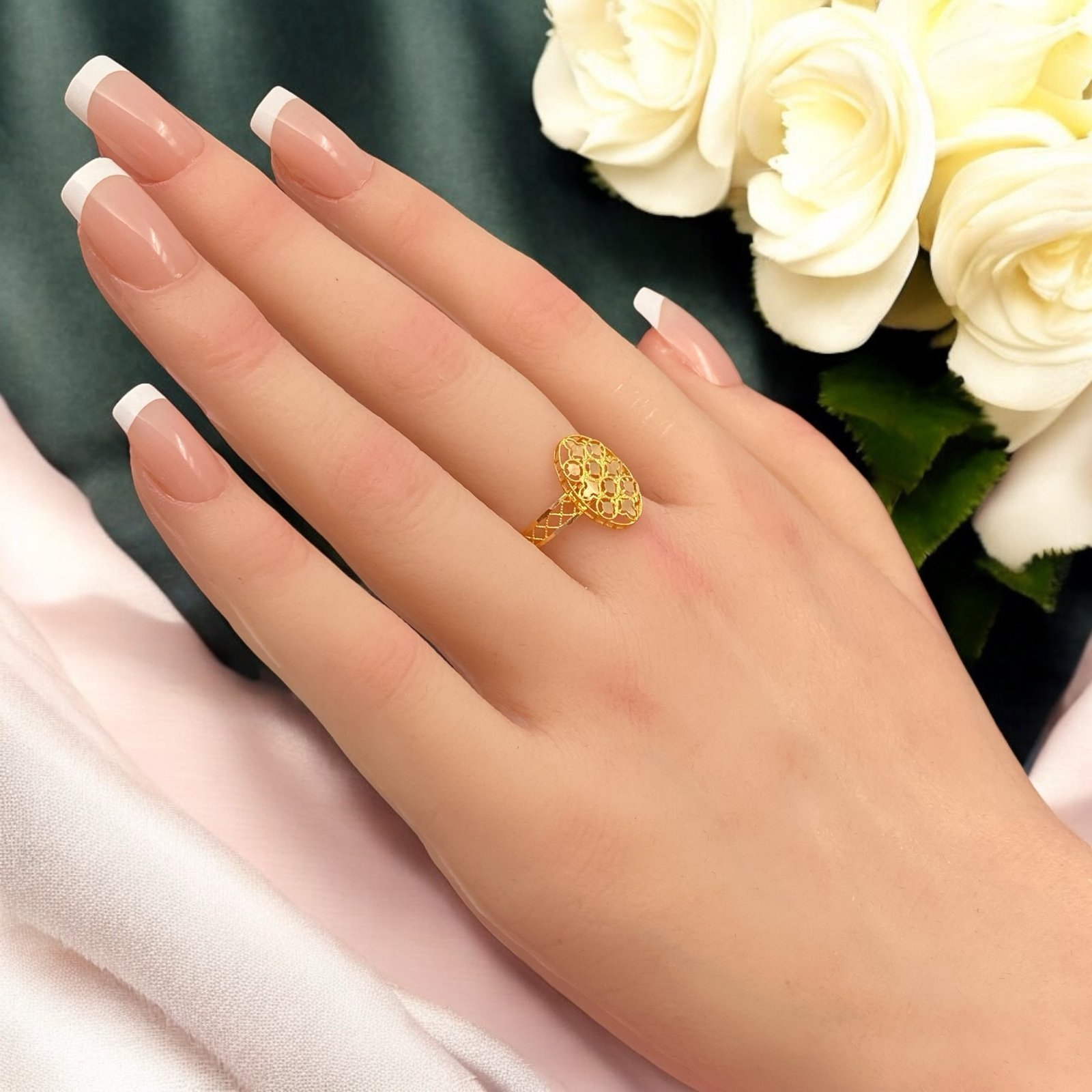 خاتم ذهب عيار 21 الوزن 1.42 جرام