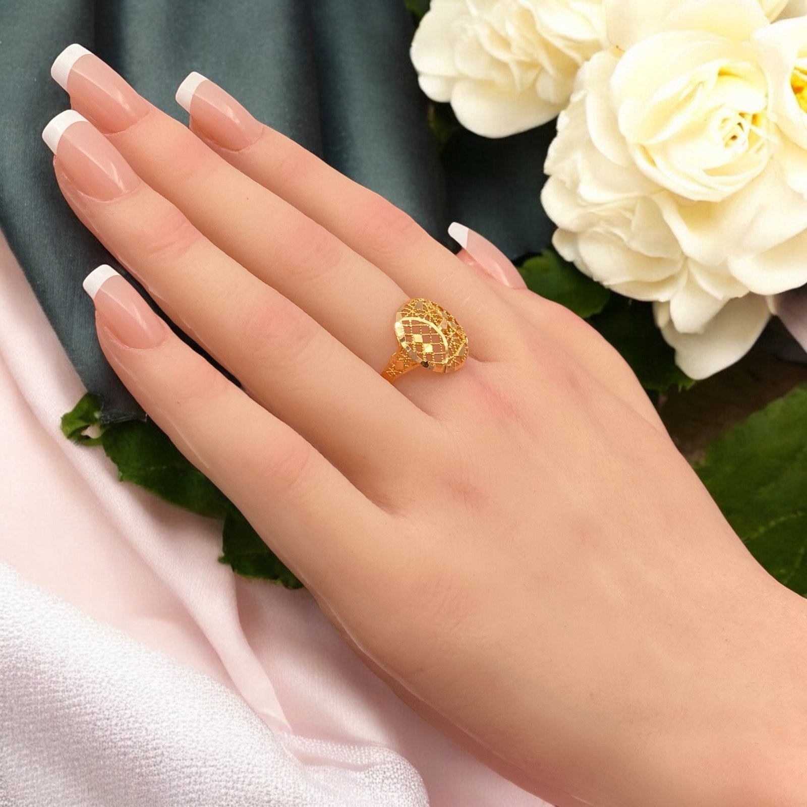 خاتم ذهب عيار 21 الوزن 1.75 جرام