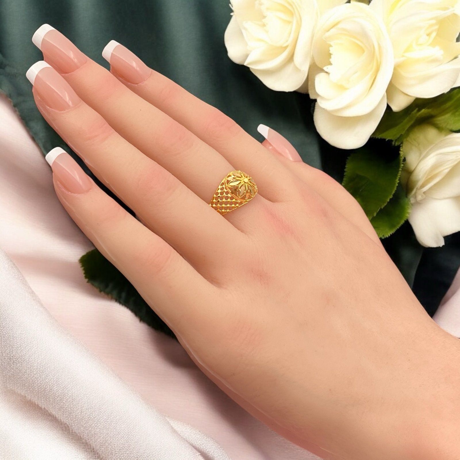 خاتم ذهب عيار 21 الوزن 1.72 جرام