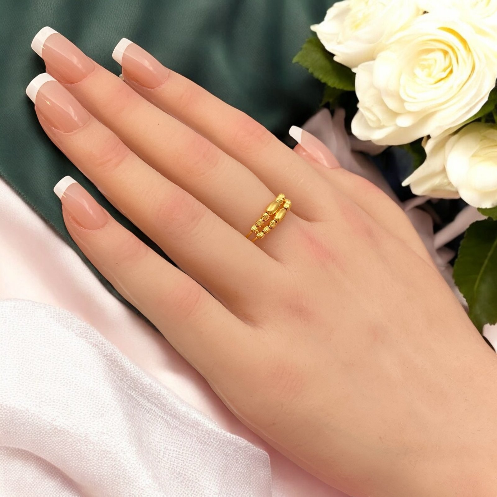 خاتم ذهب عيار 21 الوزن 1.42 جرام