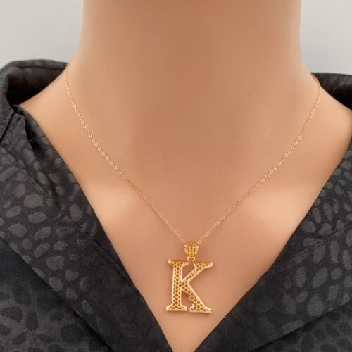 عقد حرف K ذهب عيار 21 الوزن 1.84 جرام