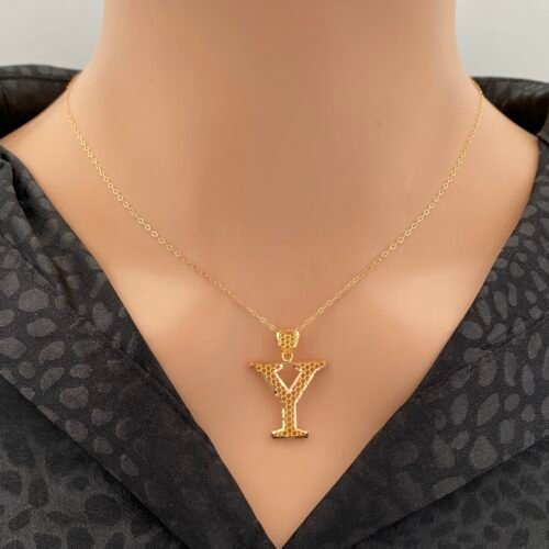 عقد حرف Y ذهب عيار 21 الوزن 1.80 حرام