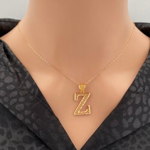 عقد حرف Z ذهب عيار 21 الوزن 2.5 جرام