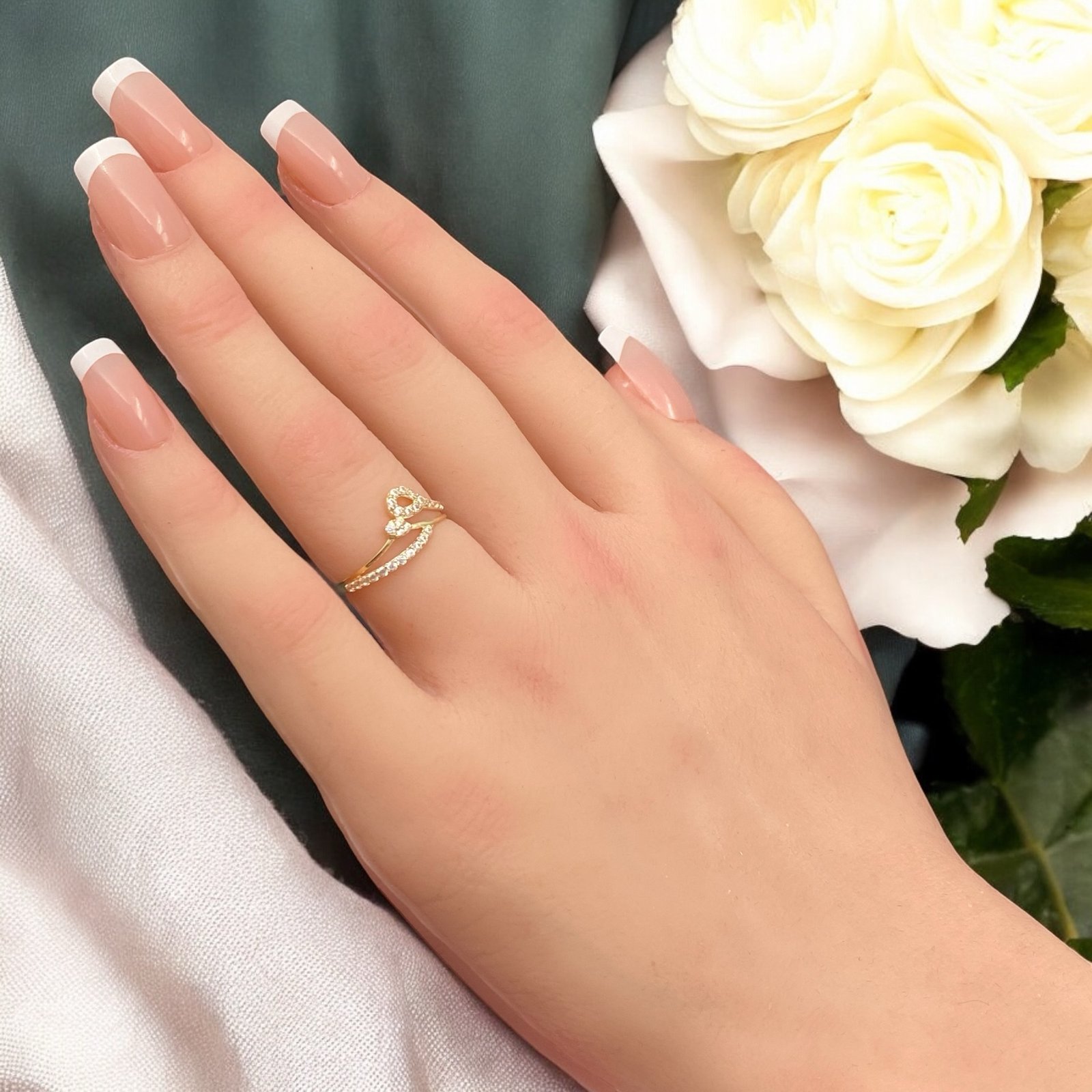 خاتم ذهب عيار 18 الوزن 1.03 جرام