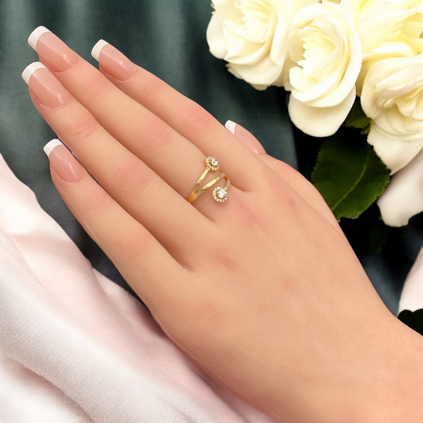 خاتم ذهب عيار 18 الوزن 2.28 جرام