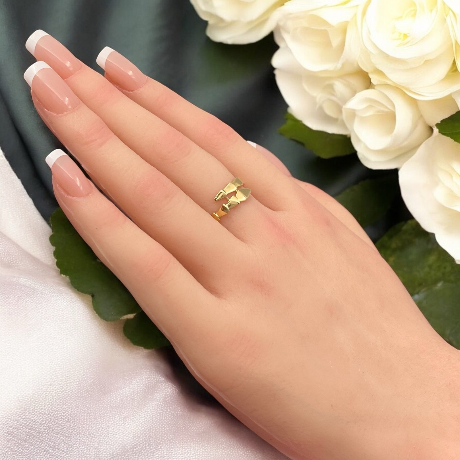 خاتم ذهب عيار 18 الوزن 2.16 جرام