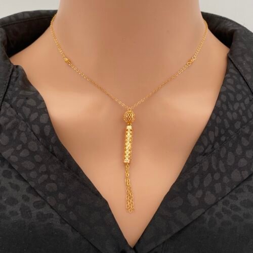 سبحة ذهب عيار 21 تضيف لمسة من الفخامة الوزن 3.82 جرام