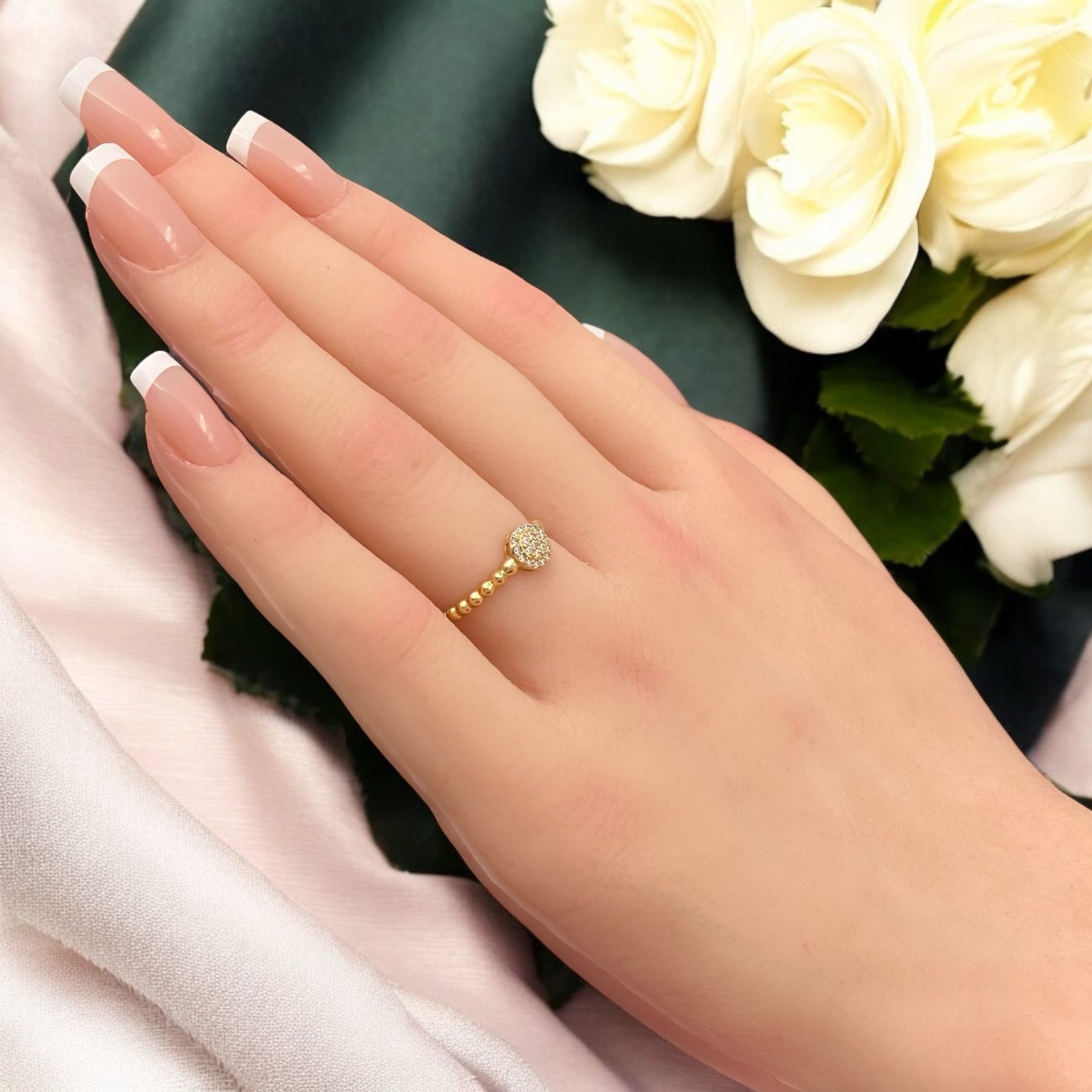 خاتم ذهب عيار 18 الوزن 1.36 جرام