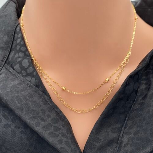 عقد ذهب عيار 18 الوزن 2.29 جرام