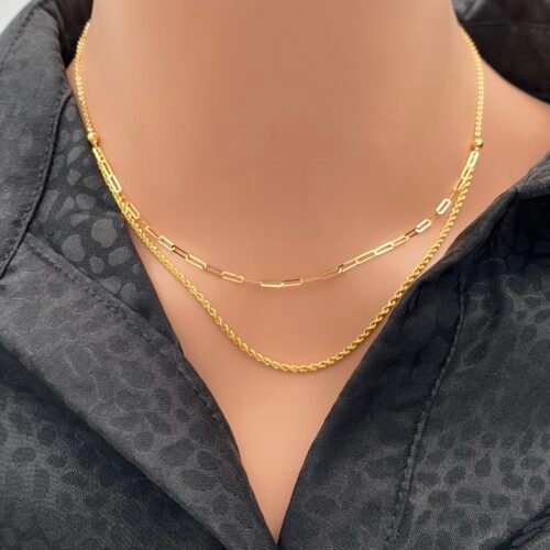 عقد ذهب عيار 18 الوزن 1.72 جرام