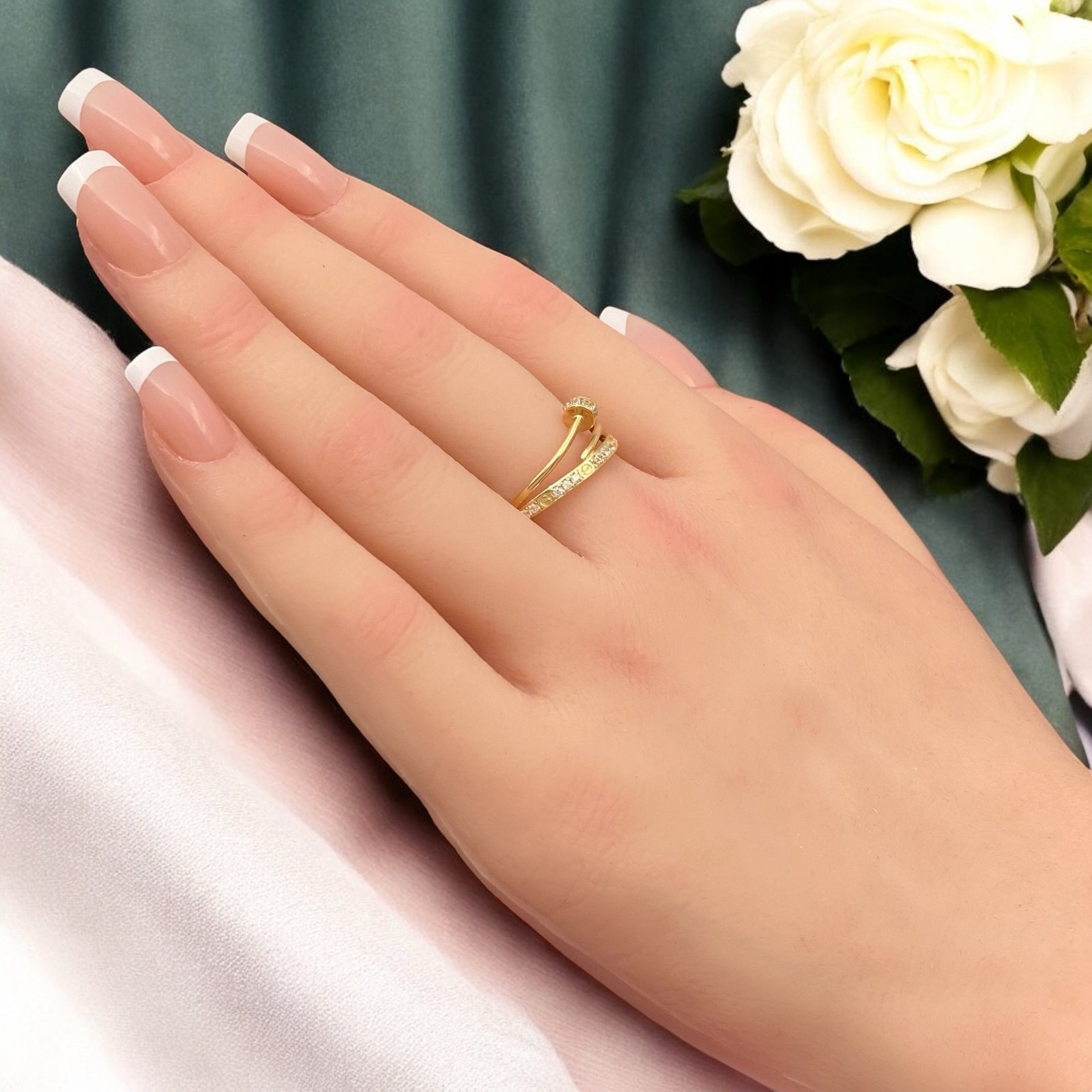 خاتم ذهب عيار 18 الوزن 1.90 جرام