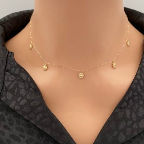 عقد ذهب عيار 18 الوزن 1.41 جرام