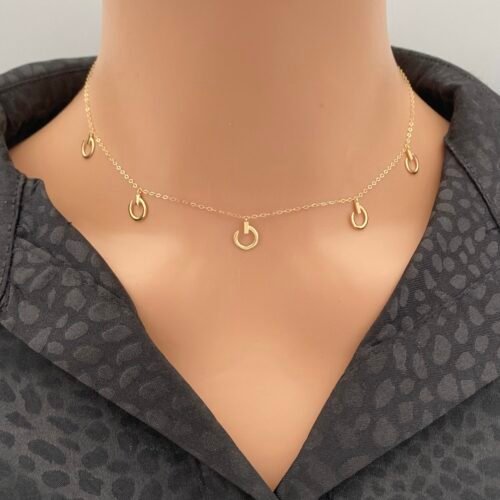 عقد ذهب عيار 18 الوزن 1.18 جرام