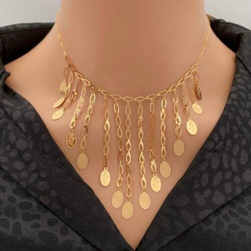 عقد ذهب عيار 21 الوزن 3.42 جرام