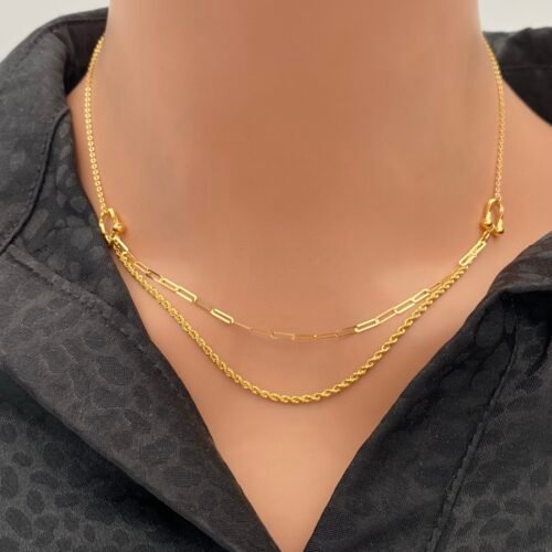 عقد ذهب عيار 18 الوزن 2.05 جرام