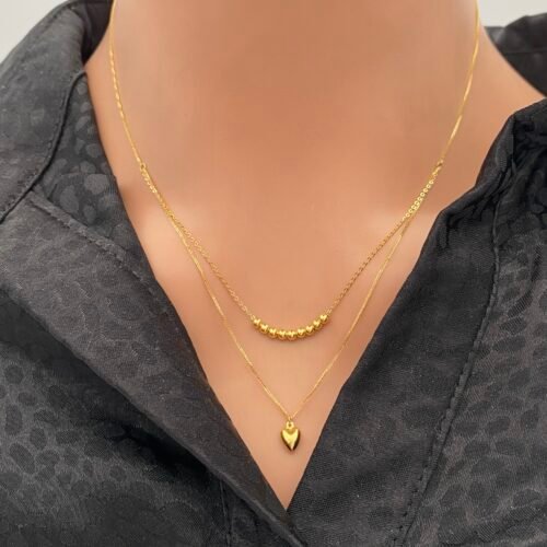 عقد ذهب عيار 18 الوزن 1.14 جرام