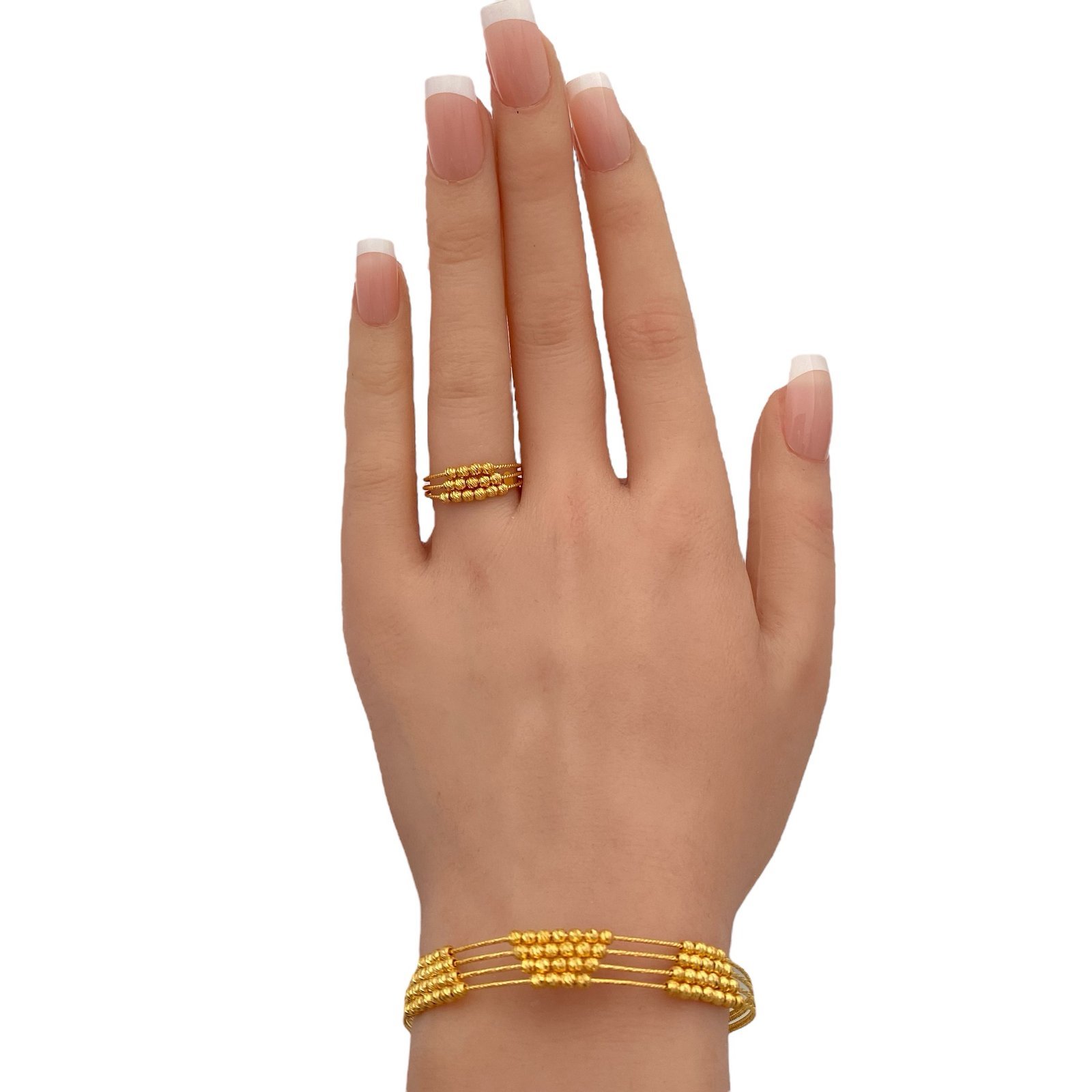 إسوارة وخاتم ذهب عيار 21 الوزن 10.40 جرام