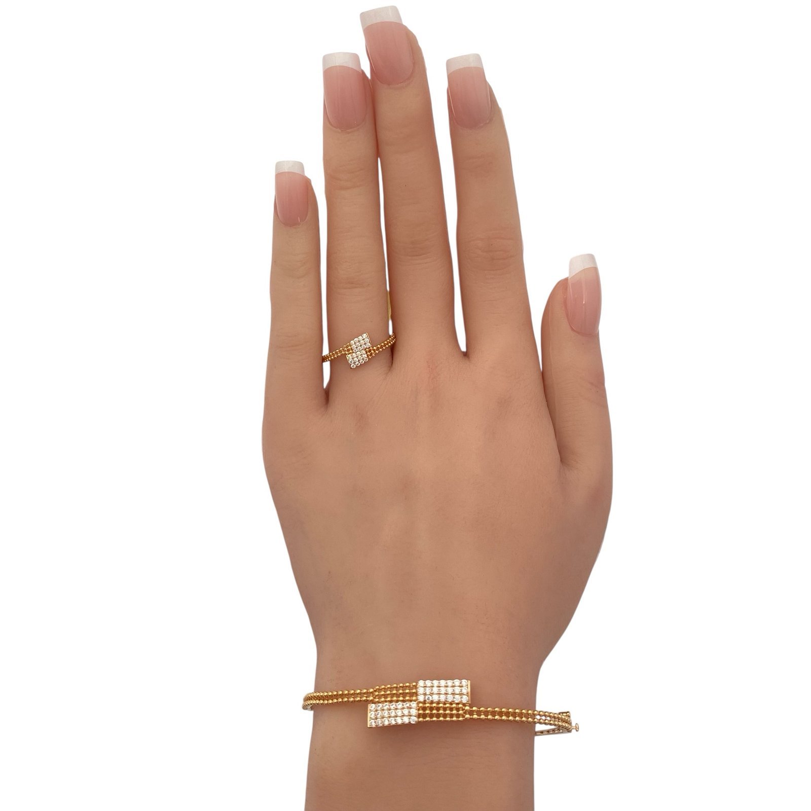 إسوارة وخاتم ذهب عيار 21 الوزن 7.19 جرام