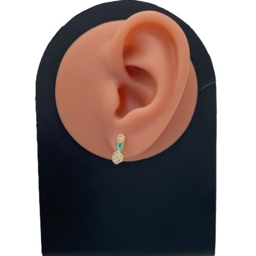 حلق اطفال ذهب عيار 18 الوزن 1.18 جرام