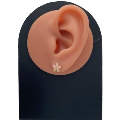 حلق اطفال ذهب عيار 18 الوزن 1.03 جرام