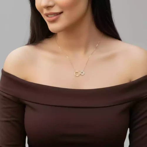 عقد ذهب عيار 18 الوزن 1.54 جرام