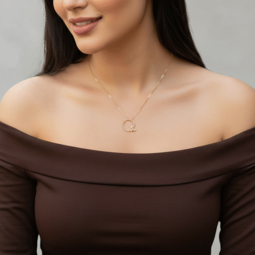 عقد ذهب عيار 18 الوزن 0.92 جرام