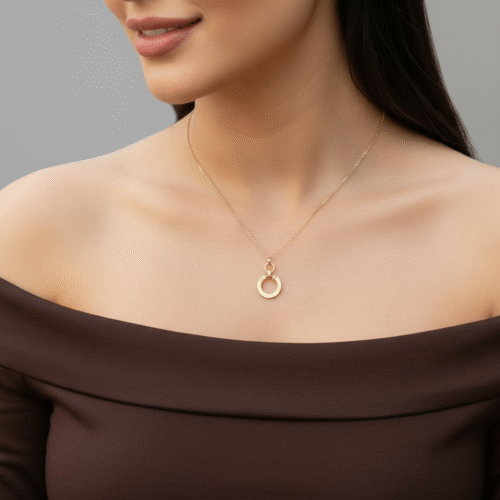 عقد ذهب عيار 18 الوزن 0.81 جرام