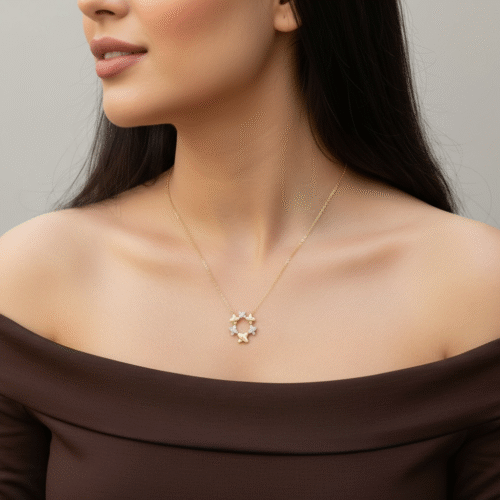 عقد ذهب عيار 18 الوزن 1.53 جرام