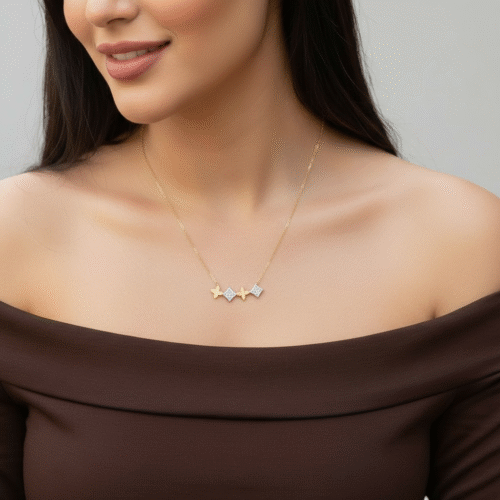 عقد ذهب عيار 18 الوزن 0.84 جرام