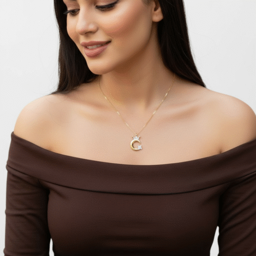 عقد ذهب عيار 18 الوزن 0.80 جرام