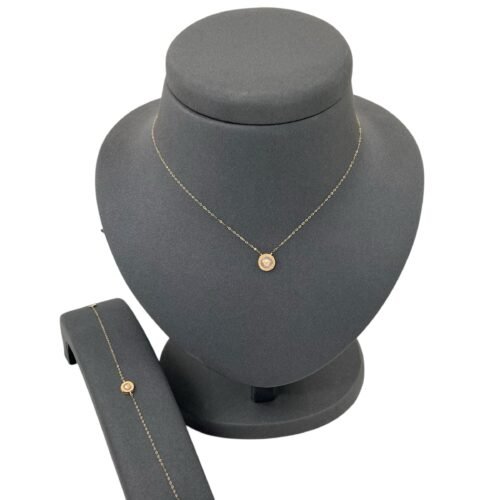 عقد و إسوارة ذهب عيار 18 الوزن 1.21 جرام