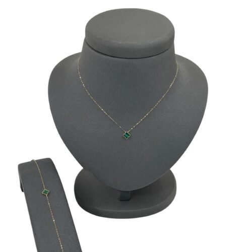 عقد و إسوارة ذهب عيار 18 الوزن 0.92 جرام