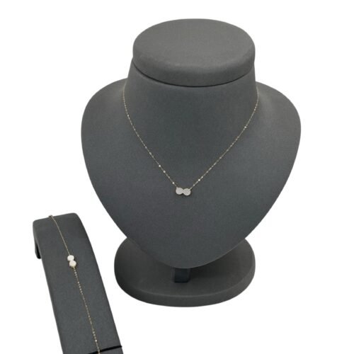 عقد واسواره ذهب عيار 18 الوزن 1.06 جرام