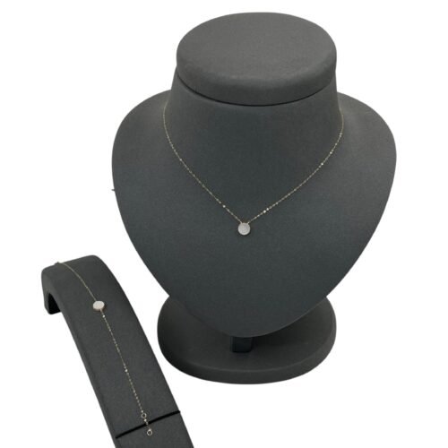 عقد واسواره ذهب عيار 18 الوزن 0.96 جرام