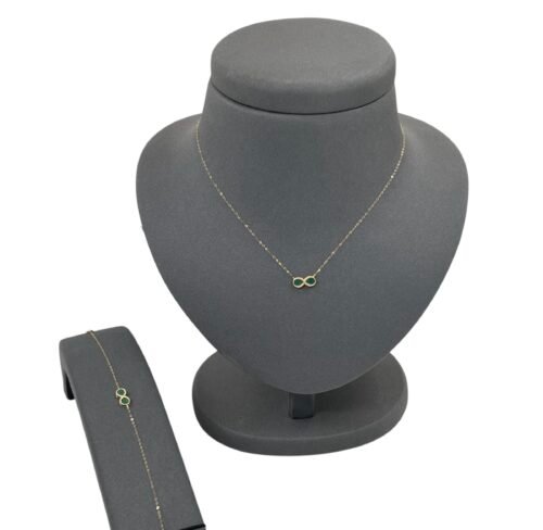 عقد واسواره ذهب عيار 18 الوزن 1.13 جرام