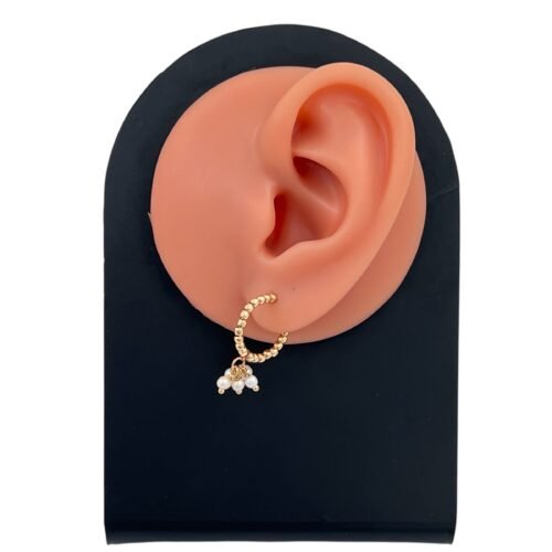 حلق ذهب عيار 18 الوزن 2.76 جرام