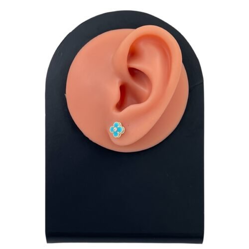 حلق ذهب عيار 18 الوزن 0.89 جرام